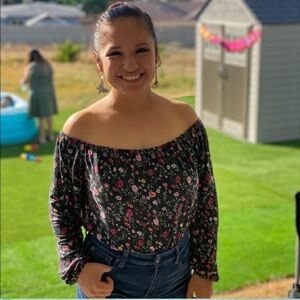 H&M x COACHELLA Black Floral Crop Top NWT